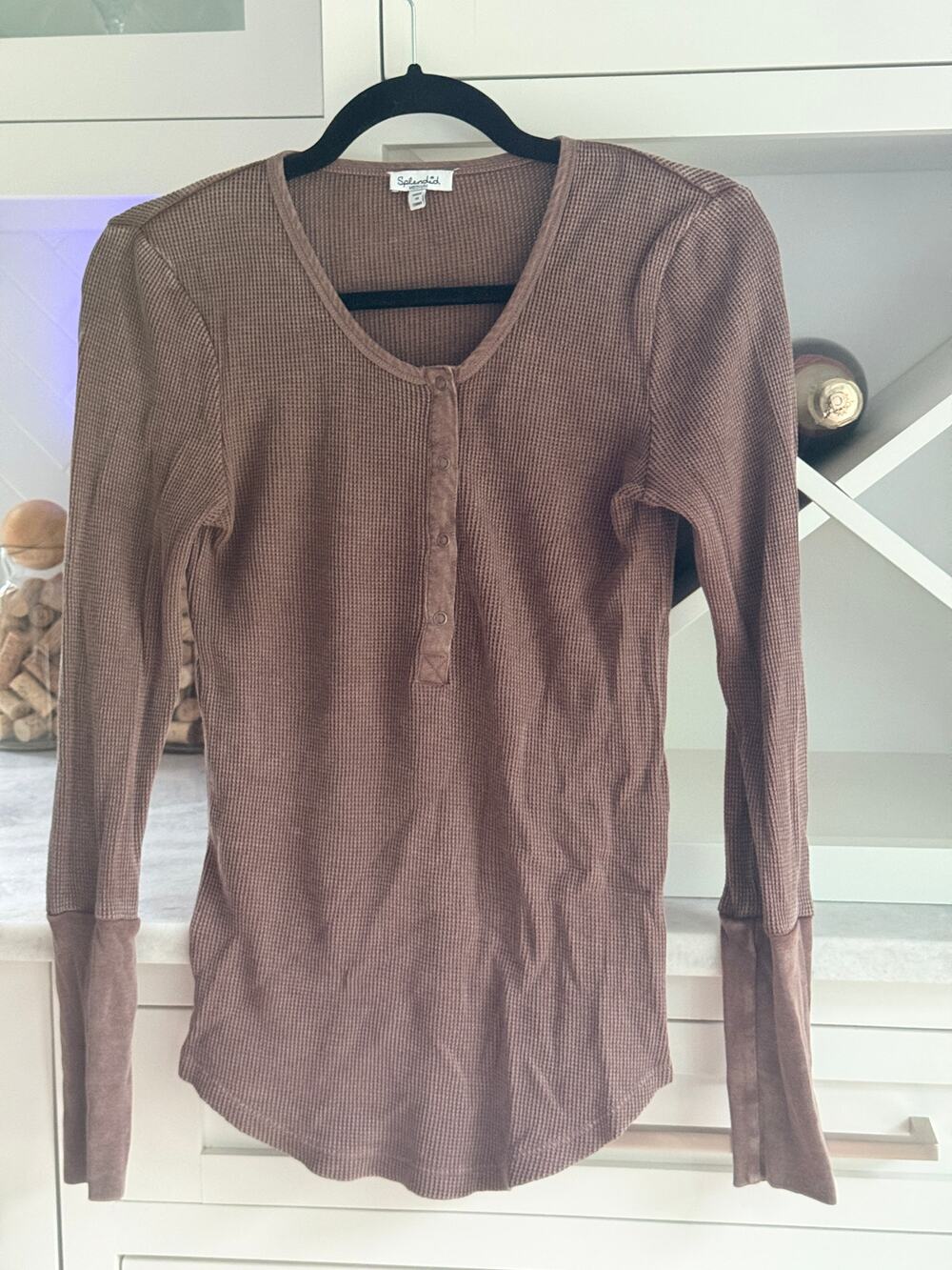 SPLENDID Thermal Forever Henley BROWN MEDIUM